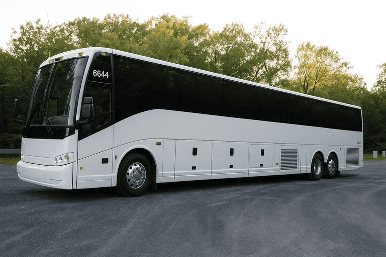 exterior of Los Angeles Coach Bus Service coach bus