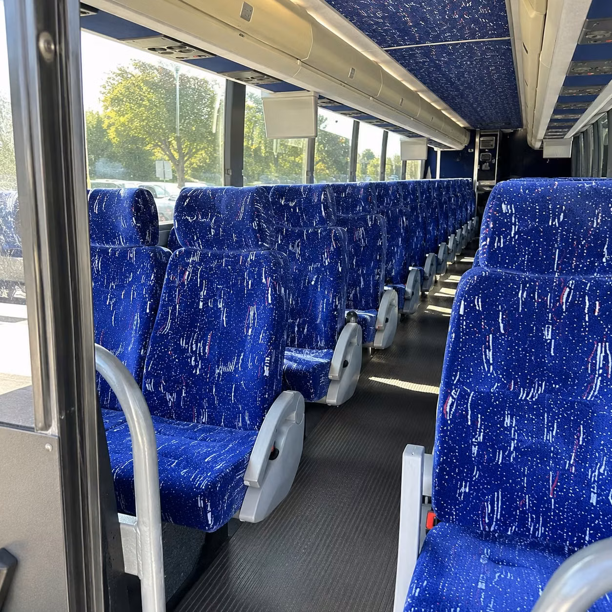 56 passenger charter bus interior
