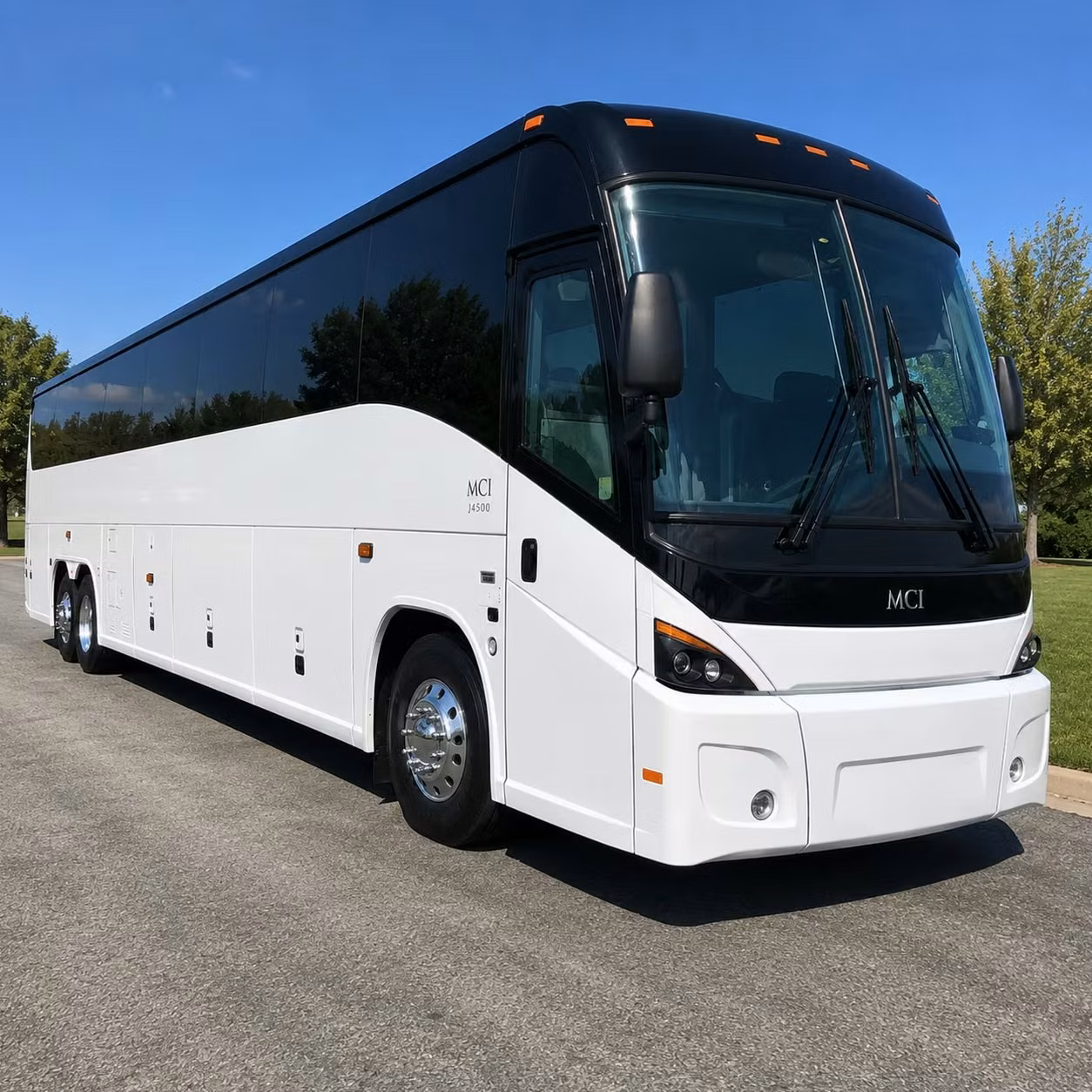 los angeles 56 passenger charter bus rental